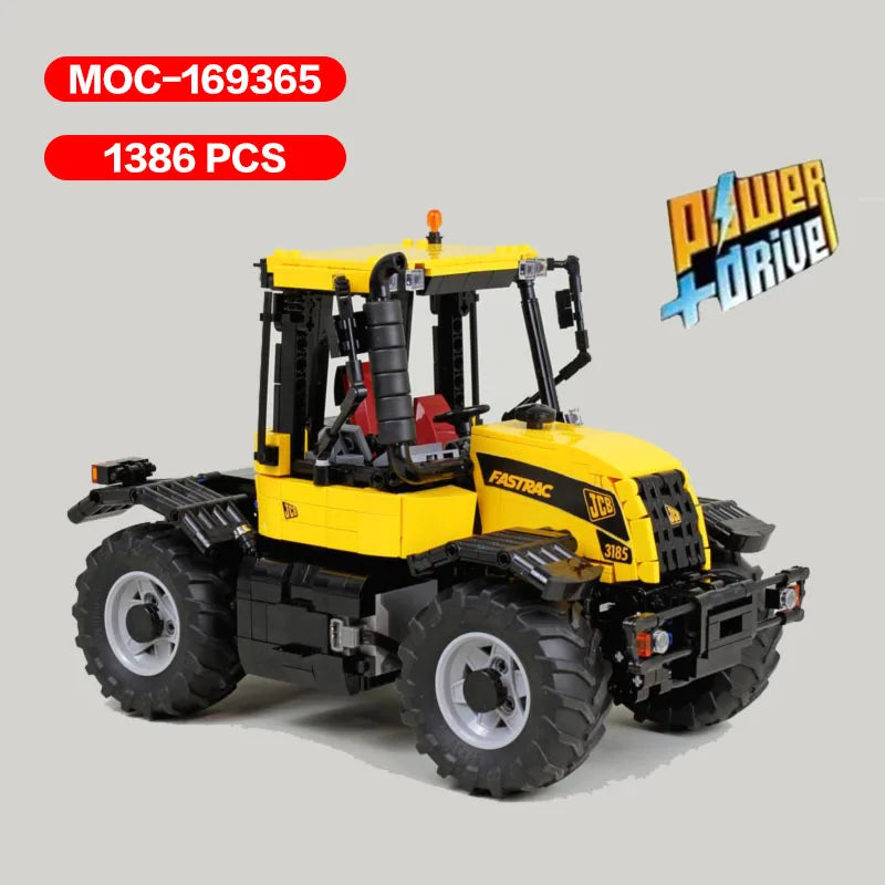 MOC-169365 JCB1:17 Farm Tractor Building Block Model Assembling Toy Jigsaw Puzzle Gift Adult and Children Gift Ornaments