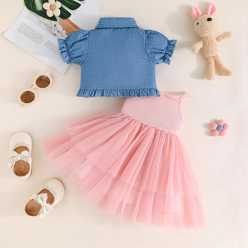 Toddler Girl Floral Print Ruffle Sleeve Romper with Matching Bow Headband and Sandals Set for Summer Beach Outings