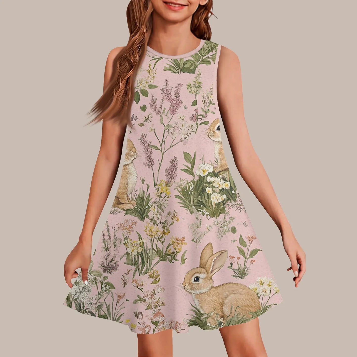 2025 Summer Girls Gift Short Sleeve Dress Original Cute Stitch Kids Skirt Fashion Performance Clothes Child Casual Wear