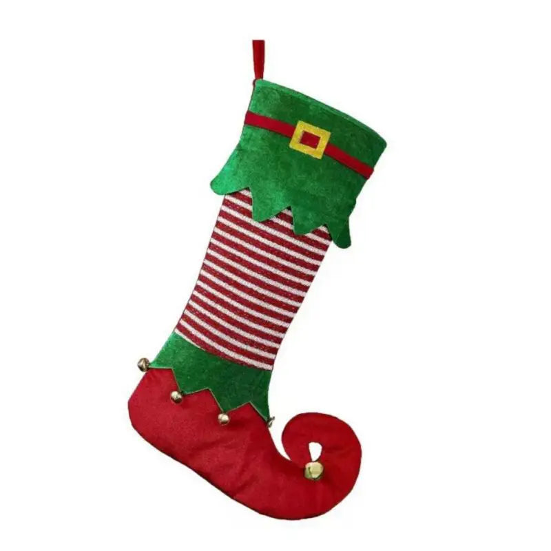 Hanging Christmas Stockings Gift Bag Boots Candy Bag Sock Noel Candy Bag Fireplace Xmas Tree Pendant Sock New Year Navidad Decor