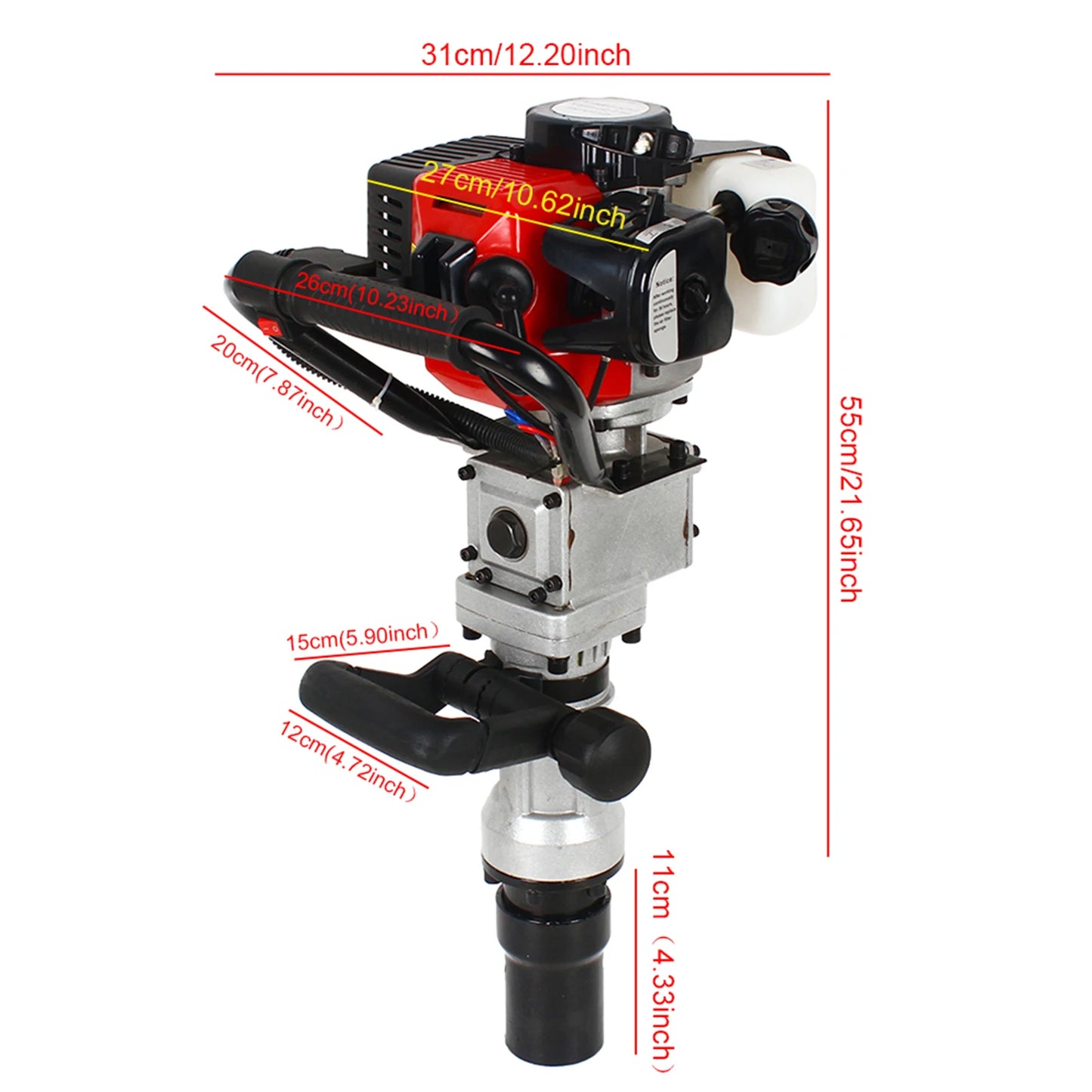 Piling Machine High Efficient Gas Powered t-Post Driver 900W for Fences and Star Stakes Power Tools