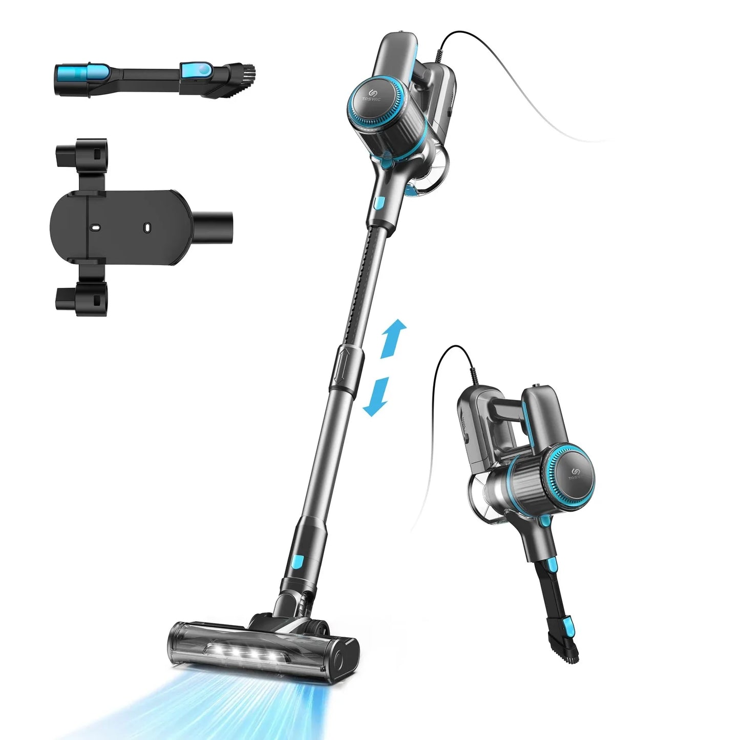 TASVAC I7 26Kpa Corded Vacuum Cleaner 600W Powerful Suction Motor 4 in 1 Stick Handheld Vaccum for Home Pet Hair Carpet Cleaning
