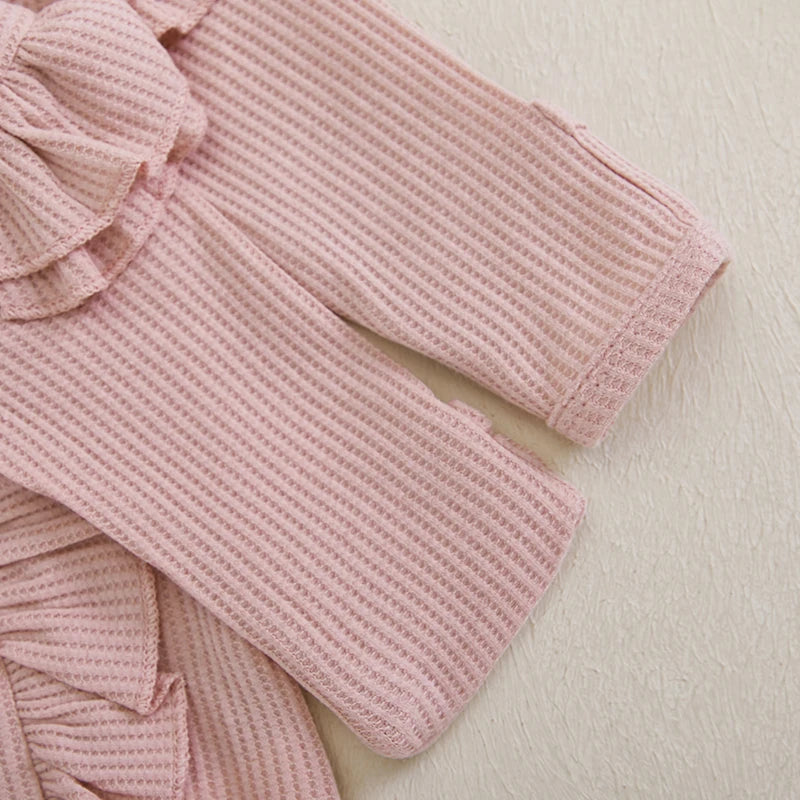 Toddler Girl 2-Piece Winter Outfits Cozy Fleece Hoodie and Pants Set with Matching Headband Baby Clothes for Cold Weather