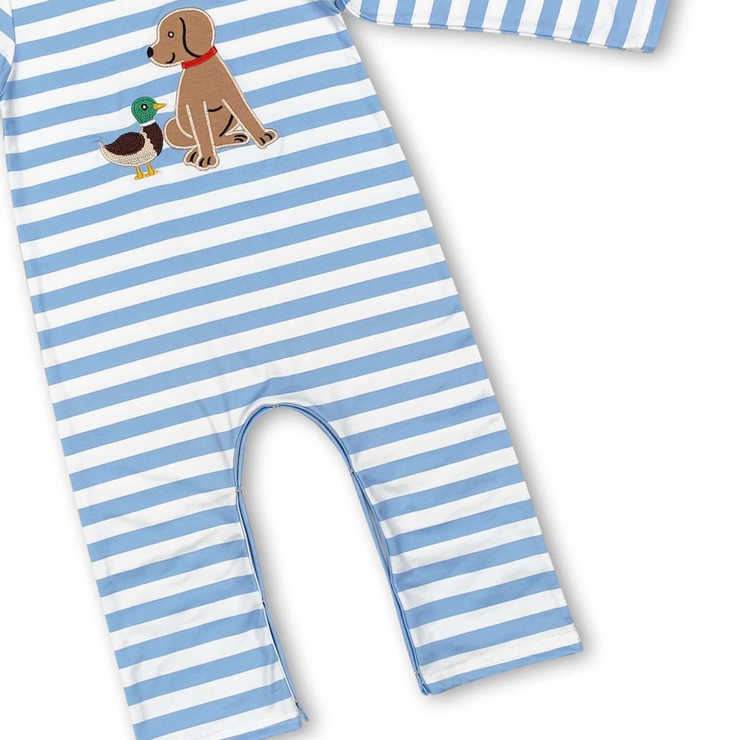 Baby Infant Boys Dog Duck Stripes Rompers