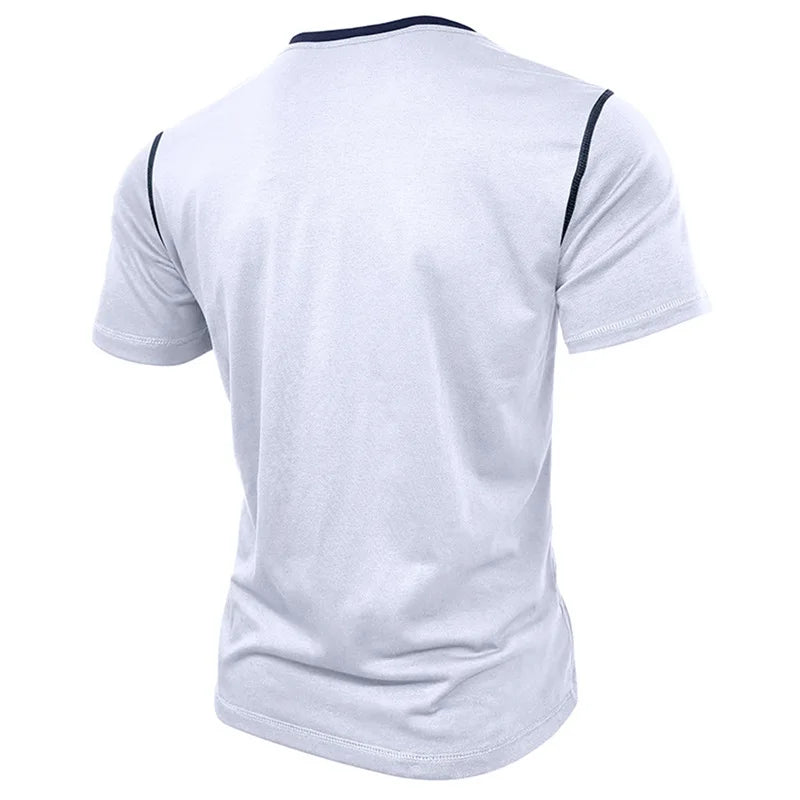 Men s Lightweight V-Neck T-Shirts Breathable Fit Solid Color Short Sleeve Casual Tops Summer Fashion Tee Shirt