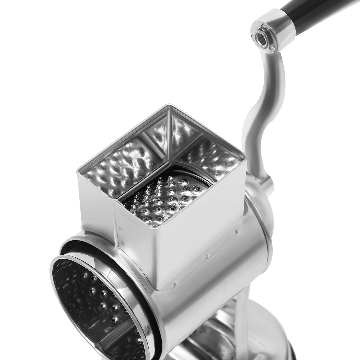 Upgrade Stainless steel Rotary Vegetable Cheese Grater Potato Slicer Rotary Handheld Grater with 5 Blades Dishwasher Safe