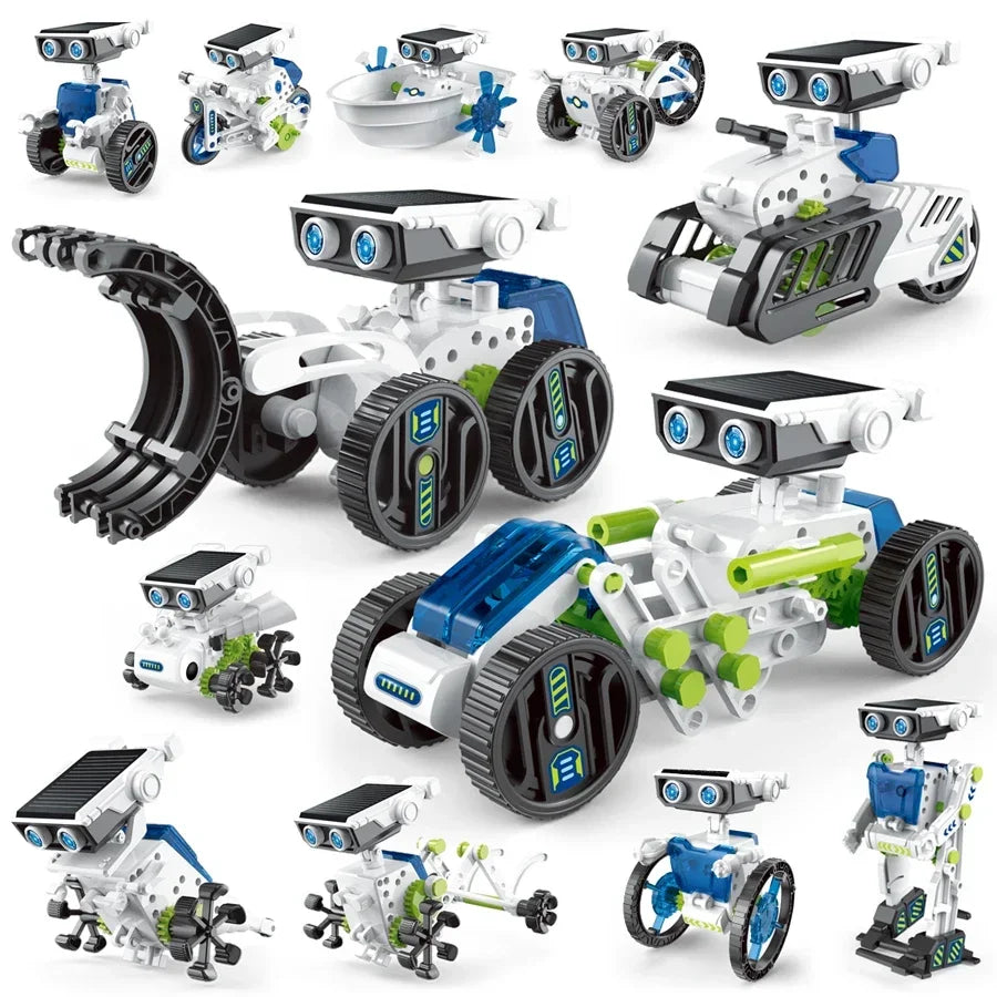 12 In 1 Science Solar Robot Kids Toy Diy Building Powered Learning Tool Stem Education Games Technological Kit Children Gift