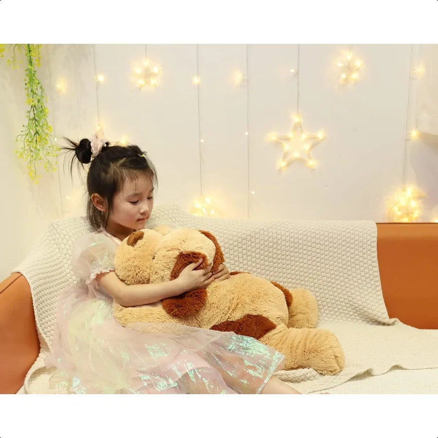 26.8 inch 5 lbs Dog Weighted Stuffed Animals Large Weighted Plush Animal Cute Plush Toy Pillow Gifts for Adults Boys and Girls