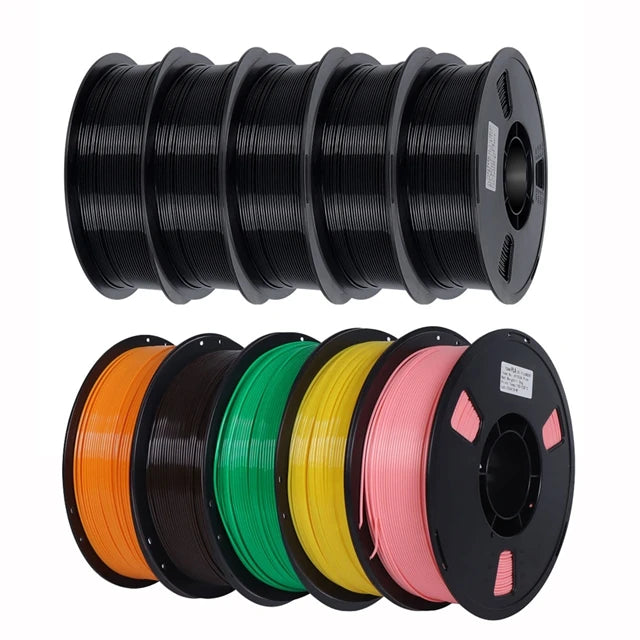PLA Filament 1.75mm 5kg 10kg 3D Printer Filament Standard 1kg/roll Plastic Spool PLA Black Mix Color Print Material Free Shippin