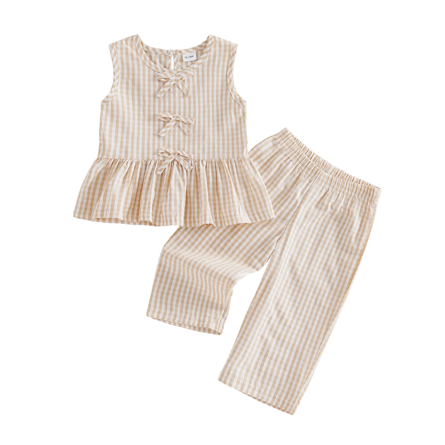 Cute Baby Girl Sleeveless Ruffle Top and Shorts Set with Floral Print and Bow Detail for Summer Outfits