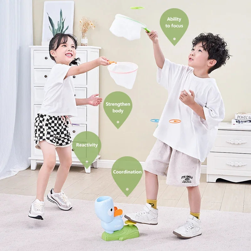 Kids Air Rocket Launcher Toy Outdoor Soaring Rocket Flying Disc Interactive Games Movement Ability Development Children Gift