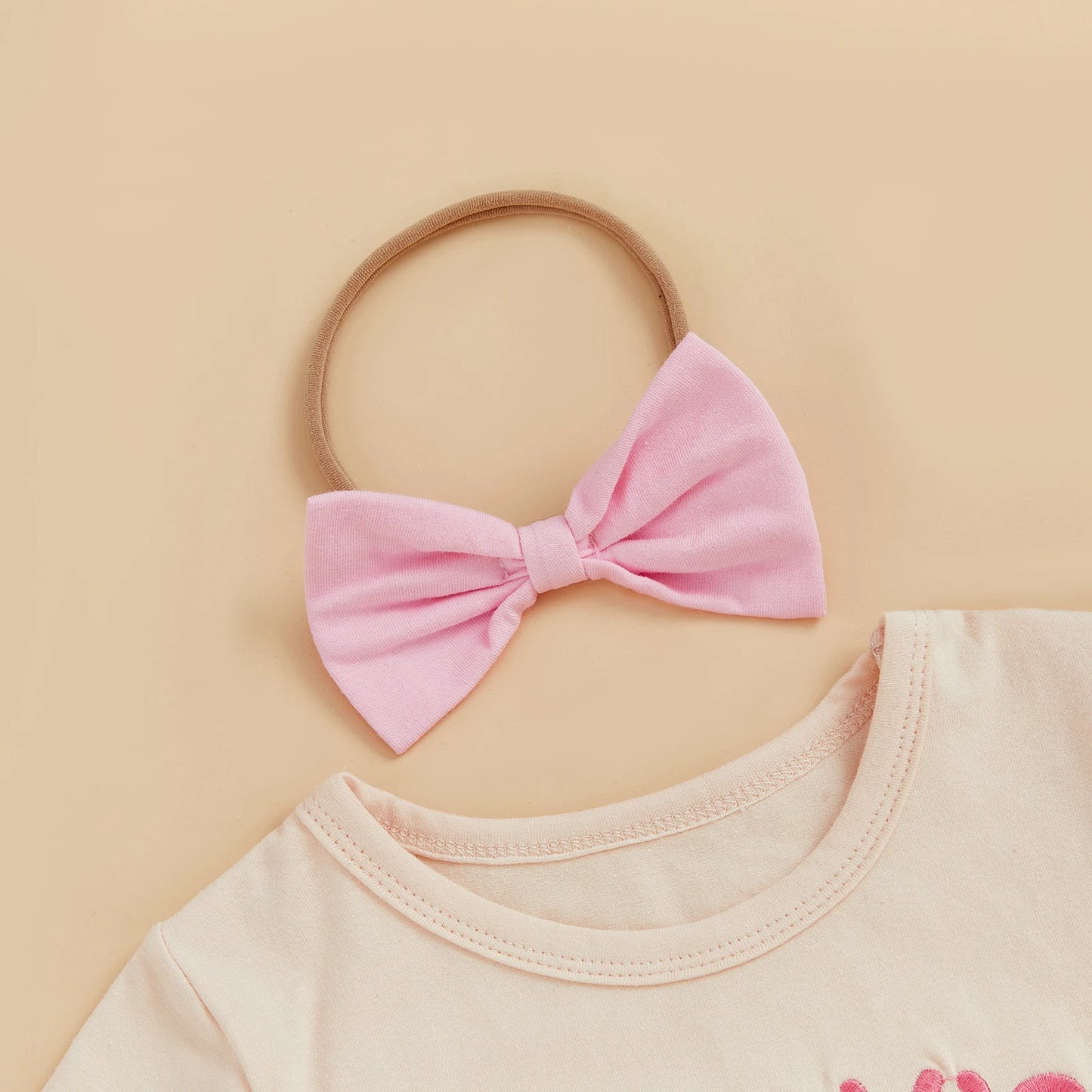 Toddler Girls Summer Sets Letter Golf Cart Embroidered Short Sleeve Round Neck Tops Golf Tulle Skirt with Headband