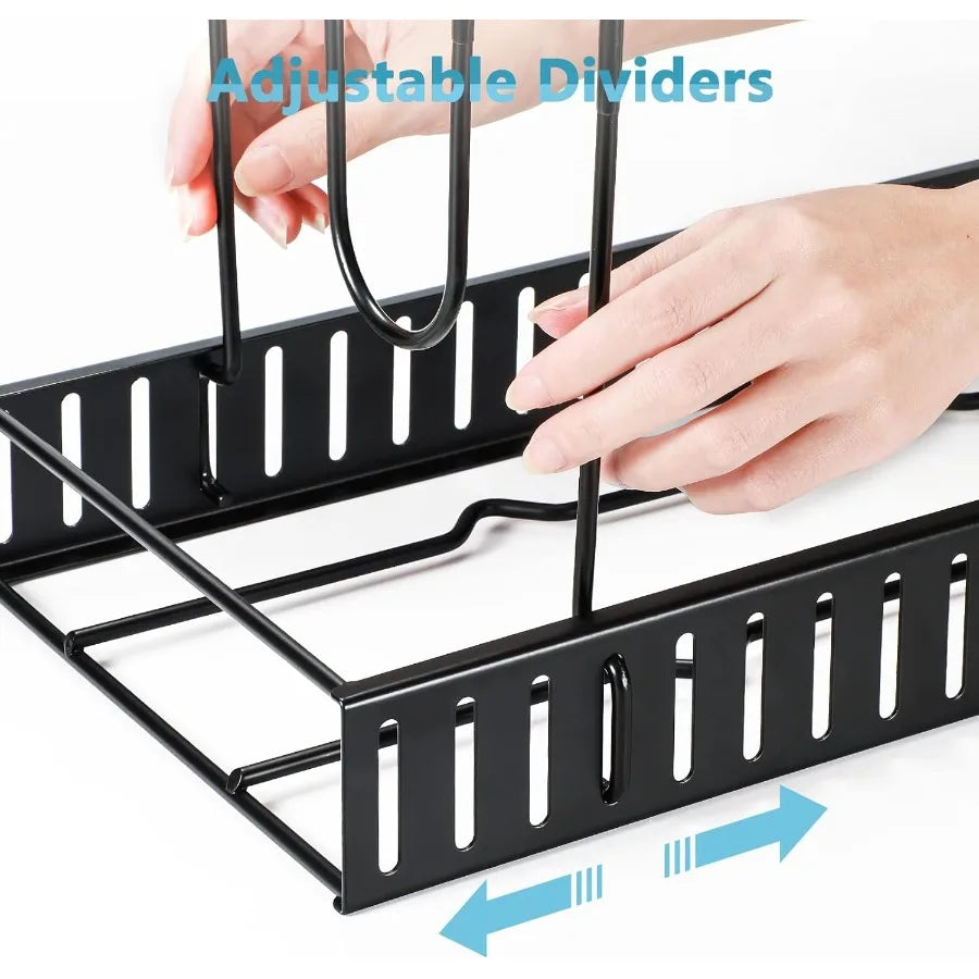 8 Tier Pot and Pan Organizer Rack for Cabinet With 3 DIY Methods Adjustable Organizer for Pots Pans and Lids