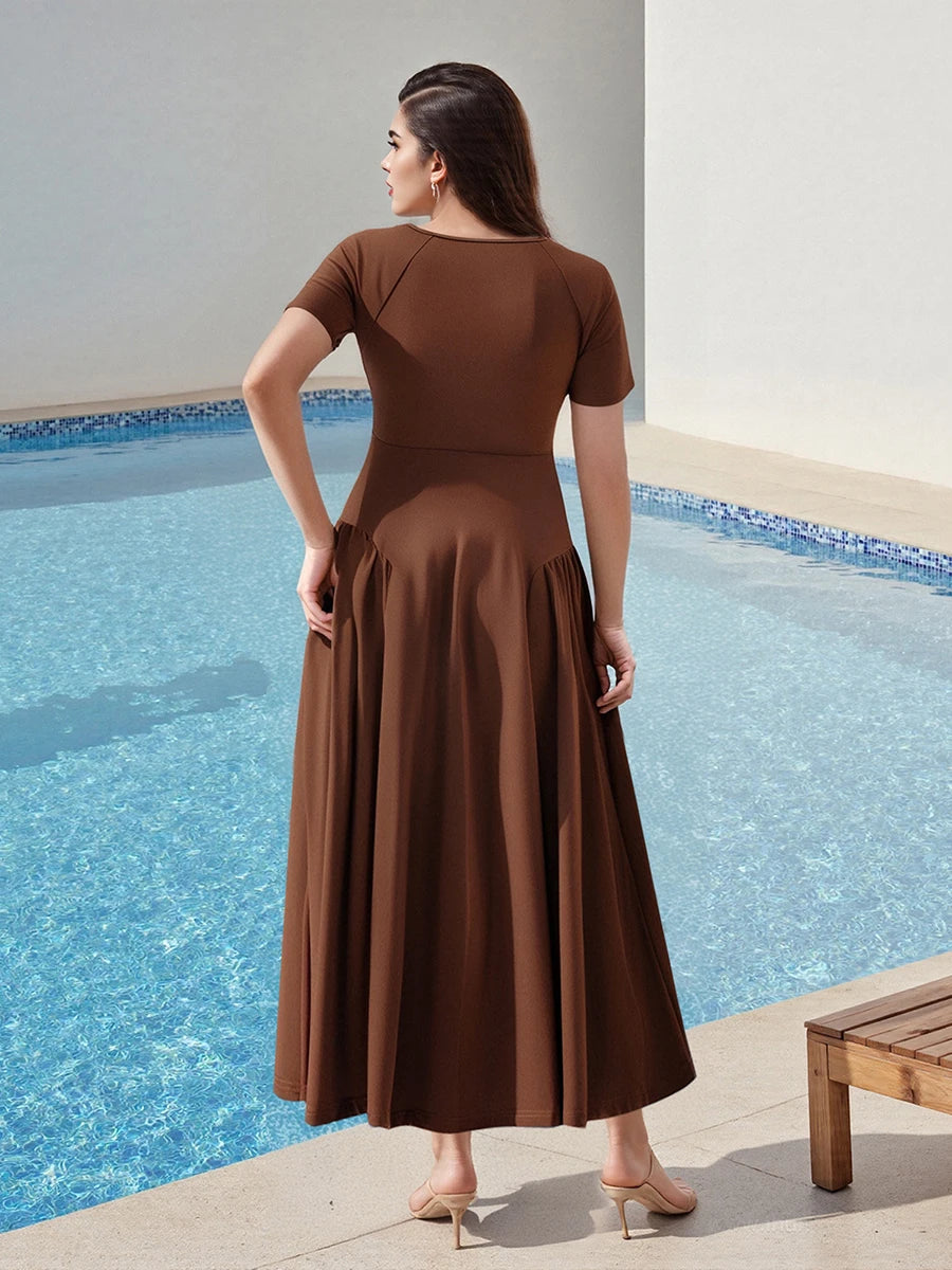 Women s Plus Size Maxi Dress with Floral Print and Off-Shoulder Design Ruffle Detail and Elastic Waist for Comfort