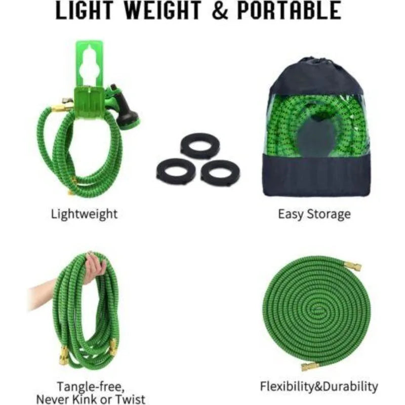 NEW 50FT 100FT 4X Stronger Deluxe Heavy Duty Expandable Flexible Garden Water Hose US Stock