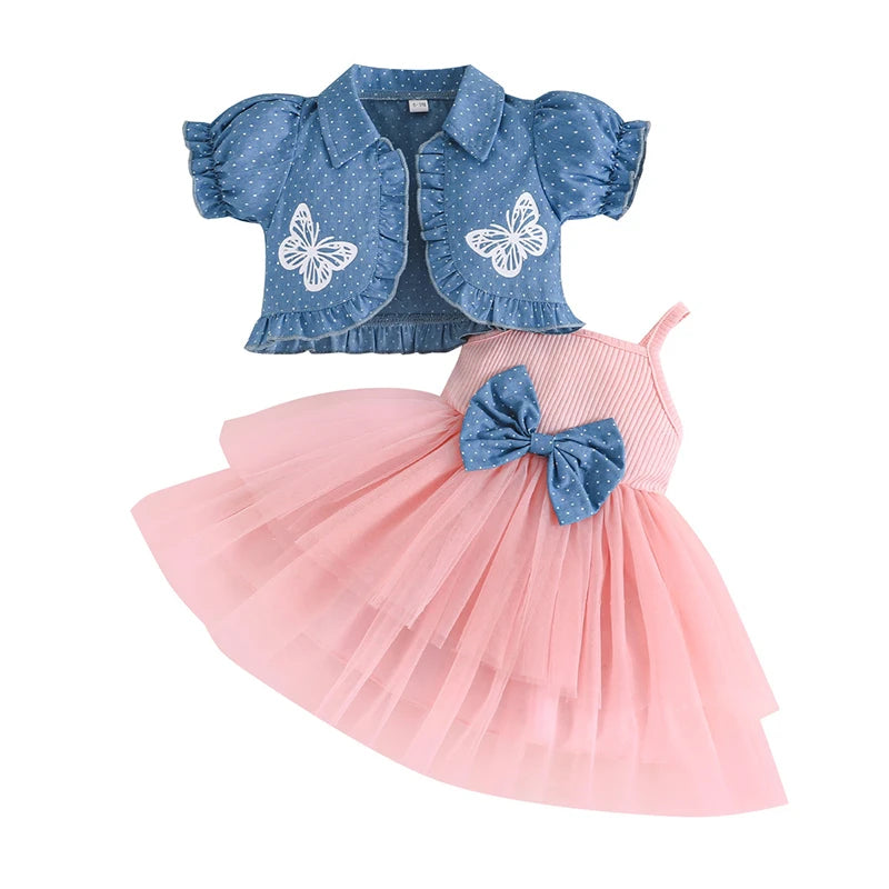 Toddler Girl Floral Print Ruffle Sleeve Romper with Matching Bow Headband and Sandals Set for Summer Beach Outings