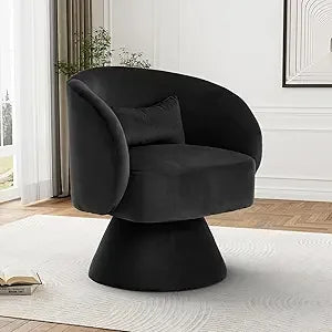 Swivel Barrel Chair, Upholstered Cuddle Accent Swivel Chairs for Living Room, 360 Degree Modern Small Round Boucle Sherpa Swivel
