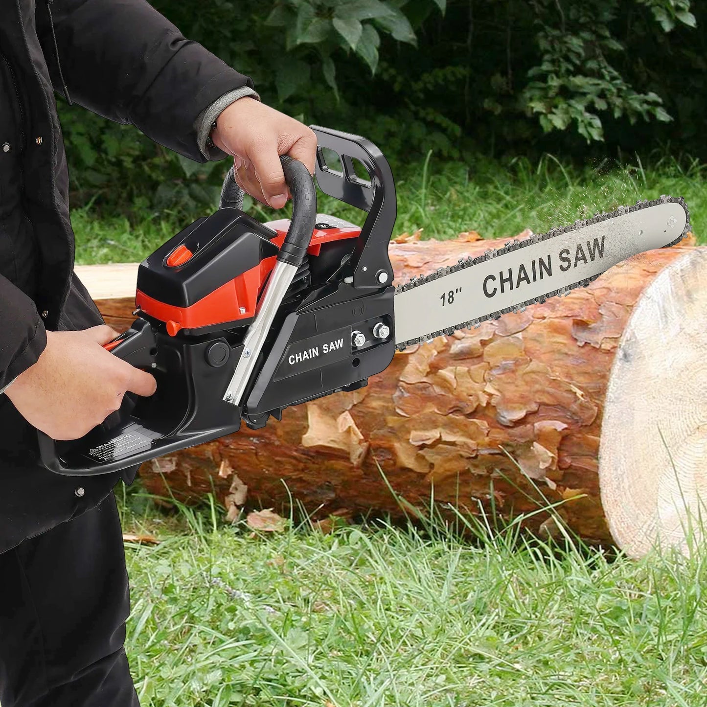 18 Inch Gasoline Chainsaw 58cc Handheld Cordless Gasoline Chainsaw 2-Stroke, Used For Logging Trees And Forests At 2800-11000rpm