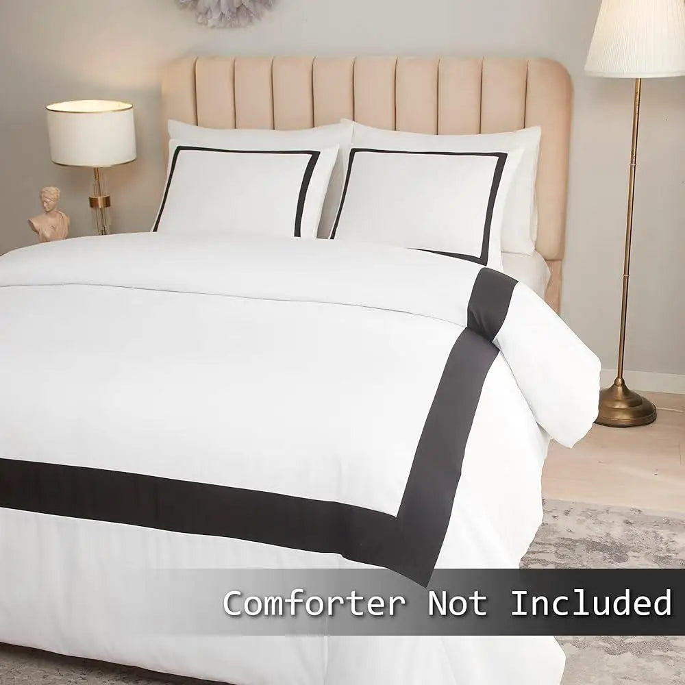Microfiber Duvet Cover Set Queen Size 3Pcs Ultra Soft Breathable Bedding Collection with Zipper Closure and Pillow Shams