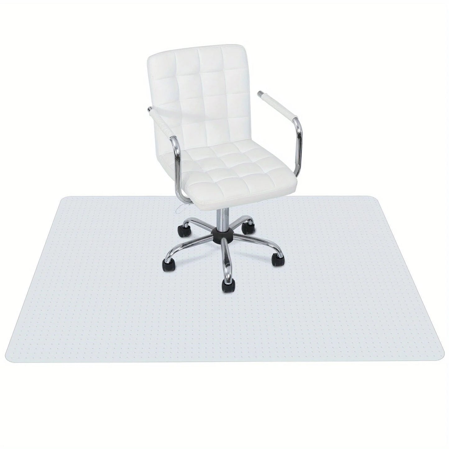 60.2 "x 46.4" PVC chair cushion Home office protective mat non-slip carpet for easy cleaning