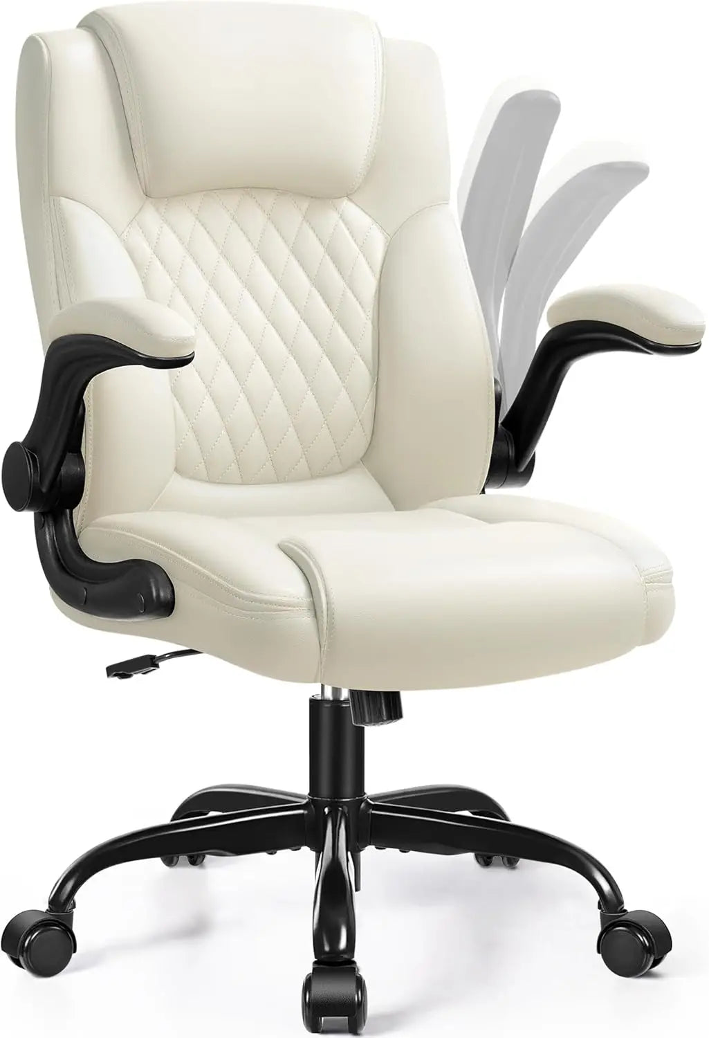 PU Leather Office Chair, Computer Desk Chairs, Ergonomic Back Support, 360 ° Swivel Free,Small Gaming Chair with Wheels