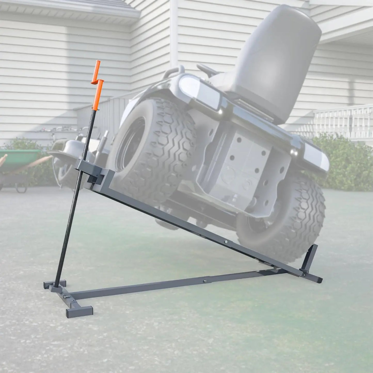 Ride-On Lawn Mower Jack Lift - Telescopic Maintenance Jack for Garden Tractors and Riding Lawn Mowers, 880 lbs Weight Capacity,