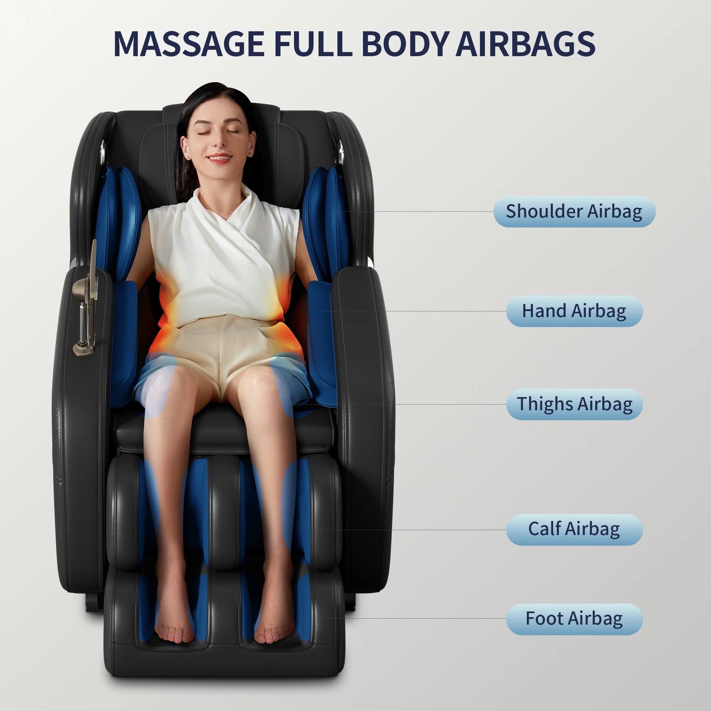 1 Year Warranty USA Local Delivery 4D Airbag Zero Gravity full body Massage Chair Home 3D Foot Roller Shiatsu Office Chair