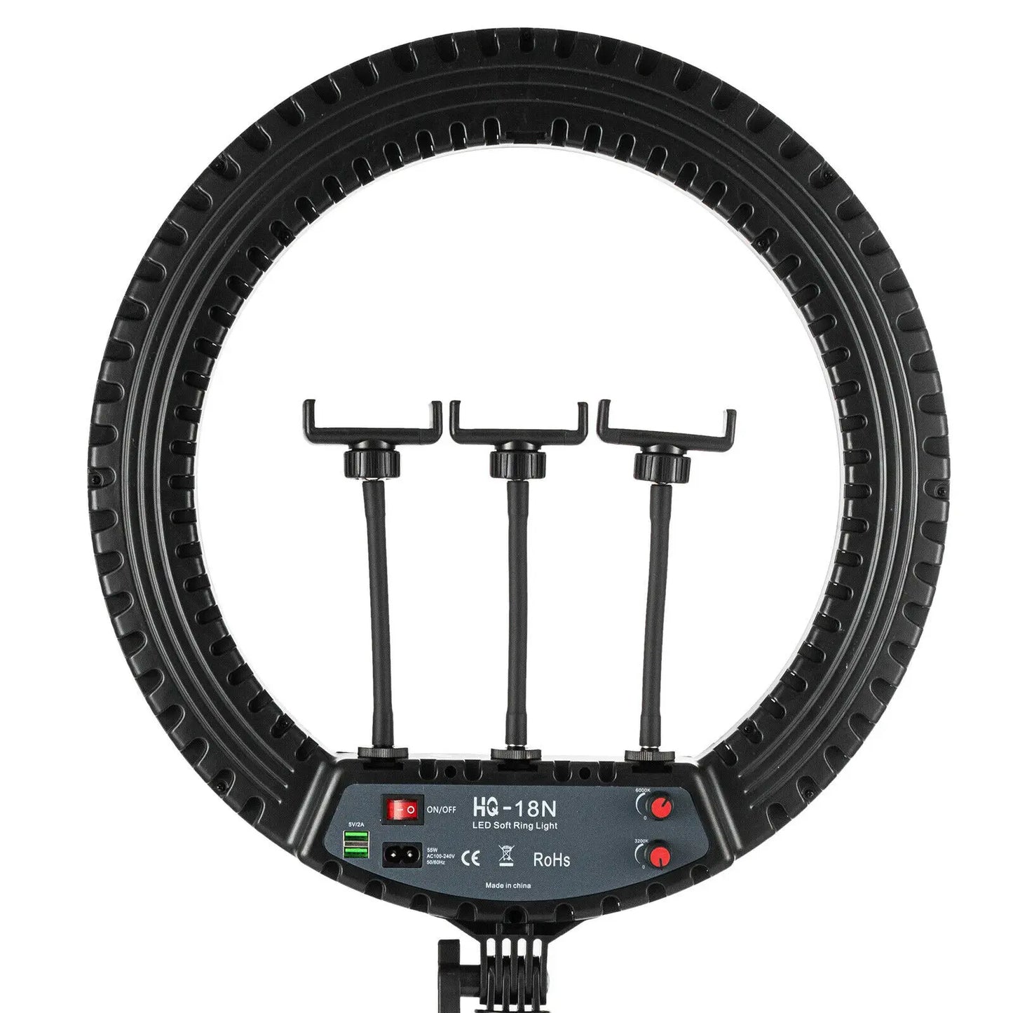 18inch Ring Light with Tripod Stand 3000-6000K Photo Studio Light for Vlog Video Shooting Makeup Selfie Ring Light Dimmable Lamp