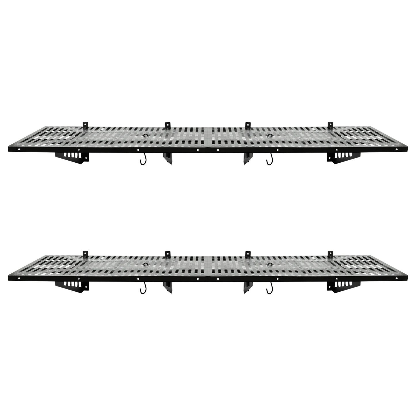 Heavy Duty Garage Wall Shelving Set (2x3ft), Wall Mounted Garage Shelves Capacity, Wall Shelf Storage Rack Floating Shelves