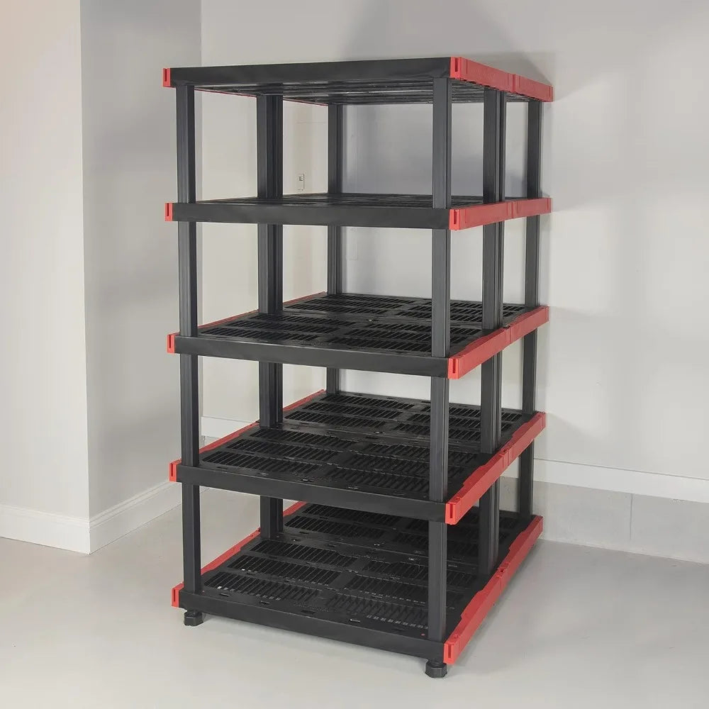 Best - Craftsman, 5-Tier Highly Durable Storage Rack, 200lbs/shelf, (72.3”H x 40”W x 24”D), Interlocking Shelving Unit