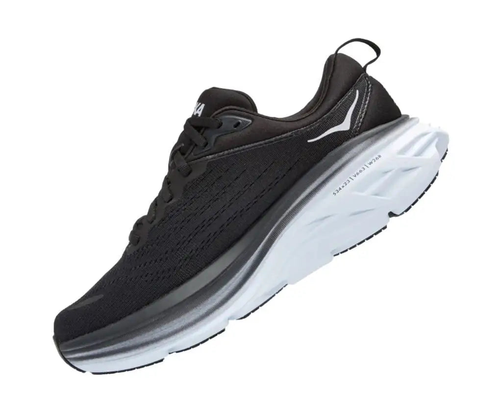Hoka | Bondi 8 Black/White Women's Running Shoes 1127952-BWHT