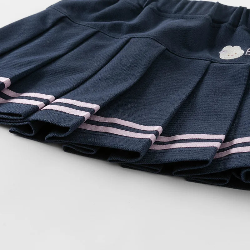 Dave Bella Girls Long Sleeve Shirt Skirt Sets Spring Summer Bloouse Skirt Two-pieces Suits Children's Casual Clothes DB1250022