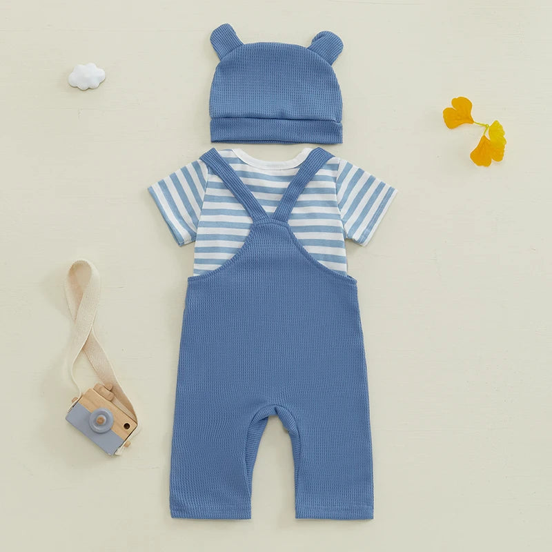 Cute Toddler Outfit Set with Floral Print Romper Ruffle Sleeve Top and Matching Shorts for Summer Fun 3 Piece Set