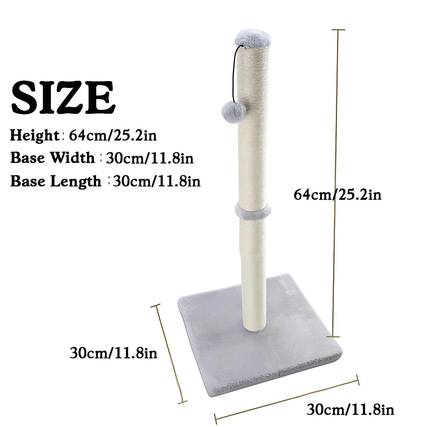 Tall Cat Scratching Posts For Indoor Cats And Kittens Cat Scratchers With Dangling Ball Vertical Scratcher With Premium Sisal