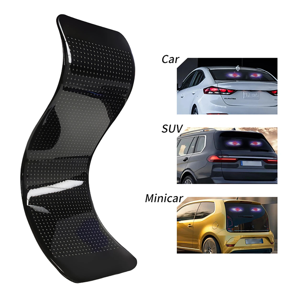 2PCS Demon Eyes Car Soft Screen LED Pixel Panel Light DIY Programmable Flexible Decoraive Light For Car Truck Board Windshield
