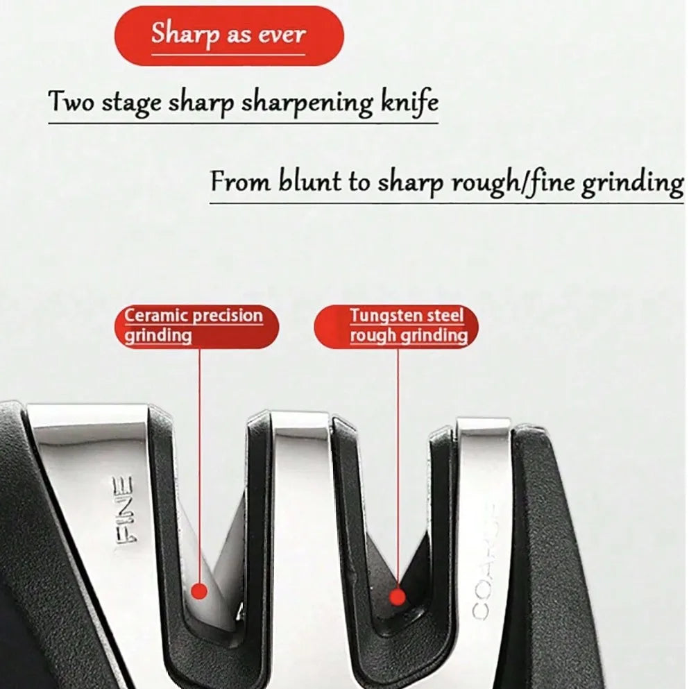 Multifunctional 4-Stage Knife Sharpener, Diamond Hand-Held Sharpening Stone for Kitchen Knives, Scissors, Cocina Tool