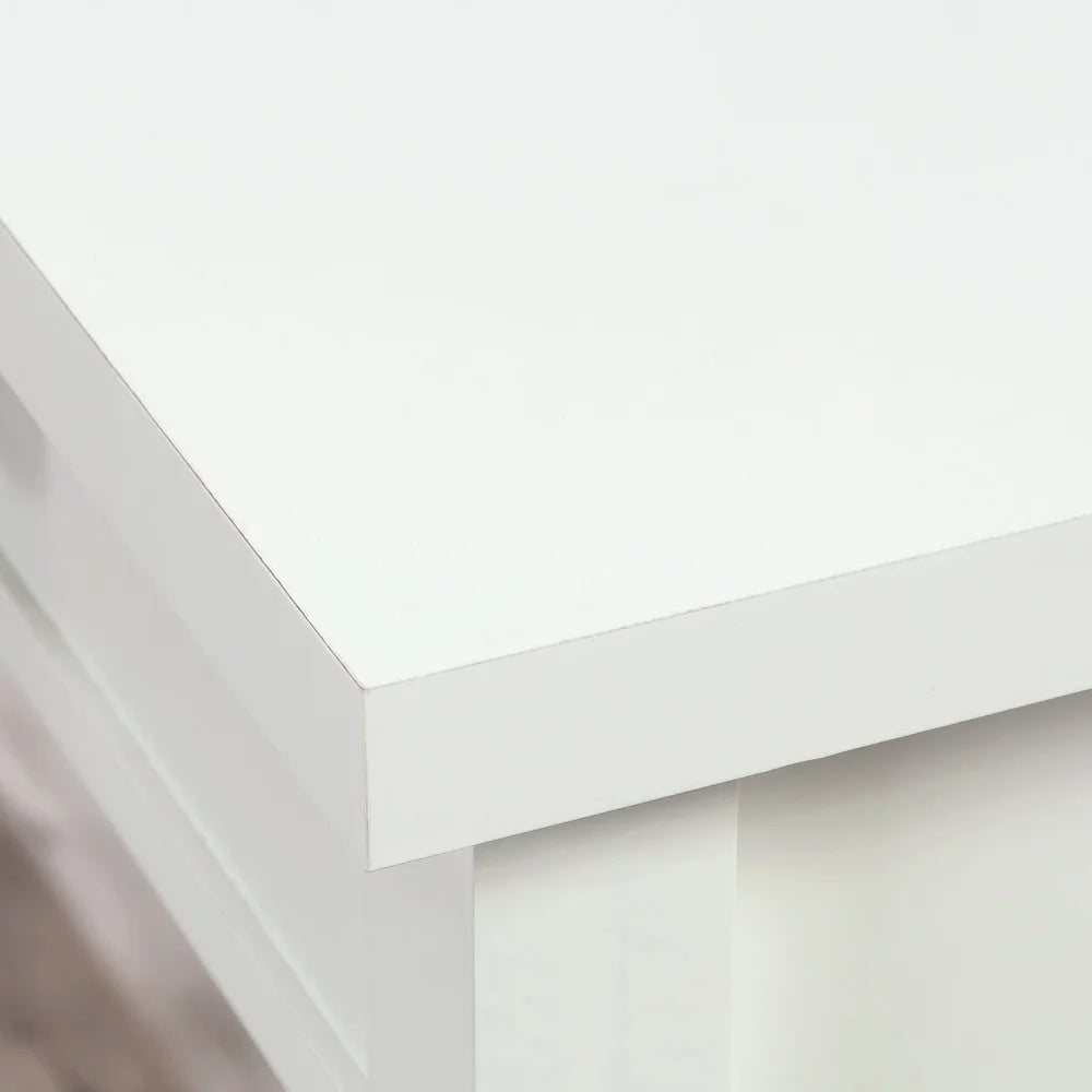 Small Writing Desk with Two Drawers Functional Office Desk Great Home Workspace Storage and Organization
