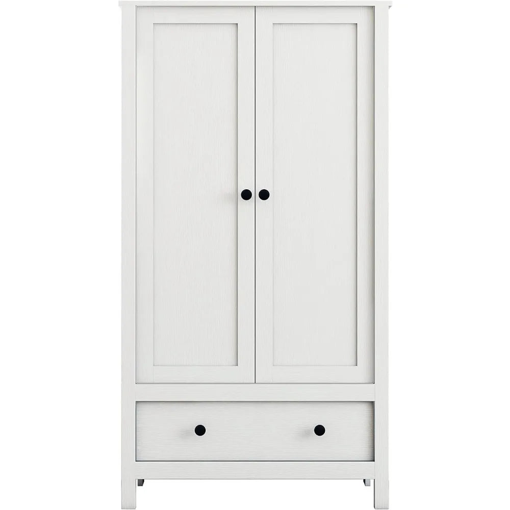 Wardrobes, 2 Door Wardrobe for Bedroom, Armoire with Drawer, Wardrobes(20.5"D x 31"W x 58.5"H)
