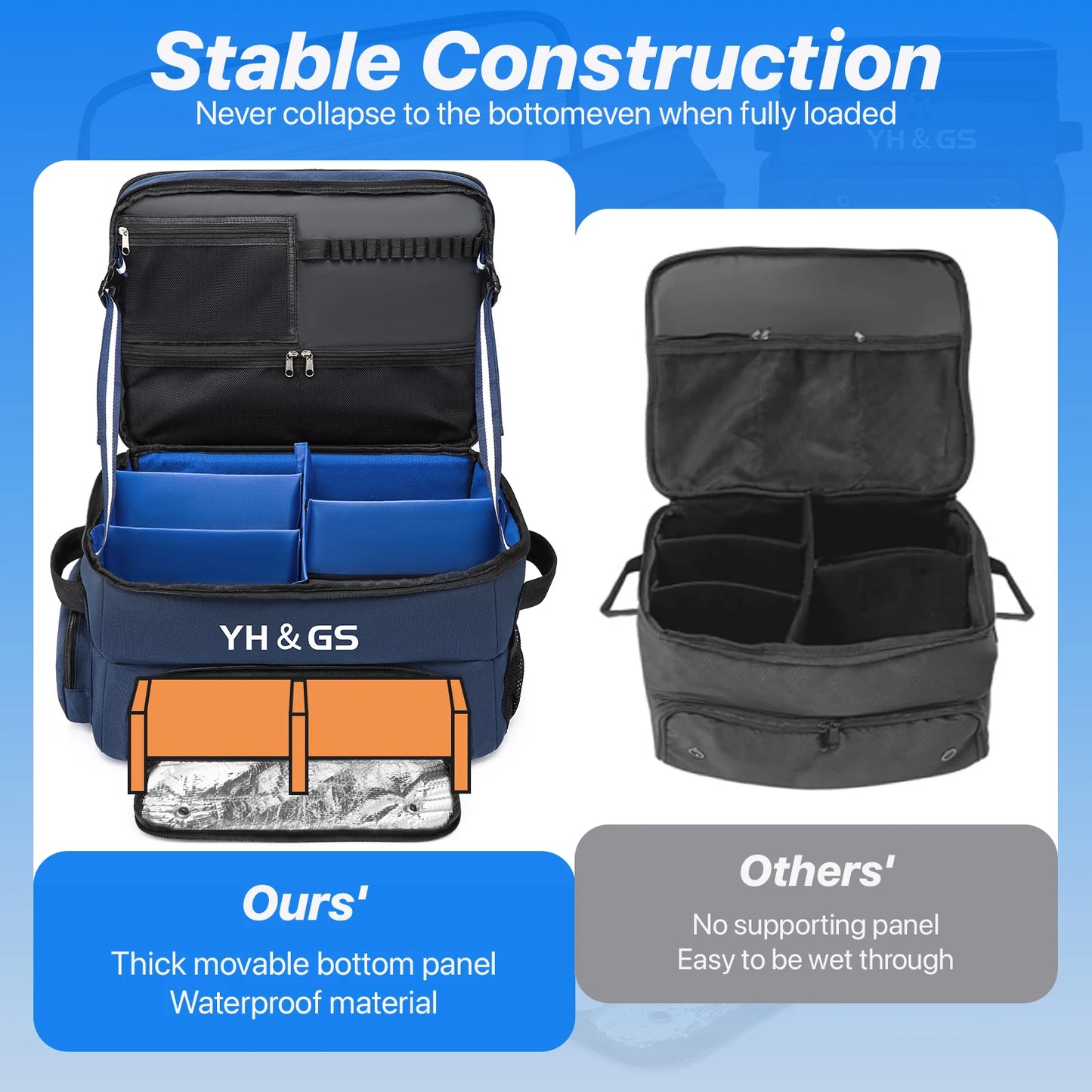 Golf Trunk Organizer Collapsible Golf Shoe Bags with Separate Ventilated Compartment Car Golf Locker for Balls,Tees, Clothes