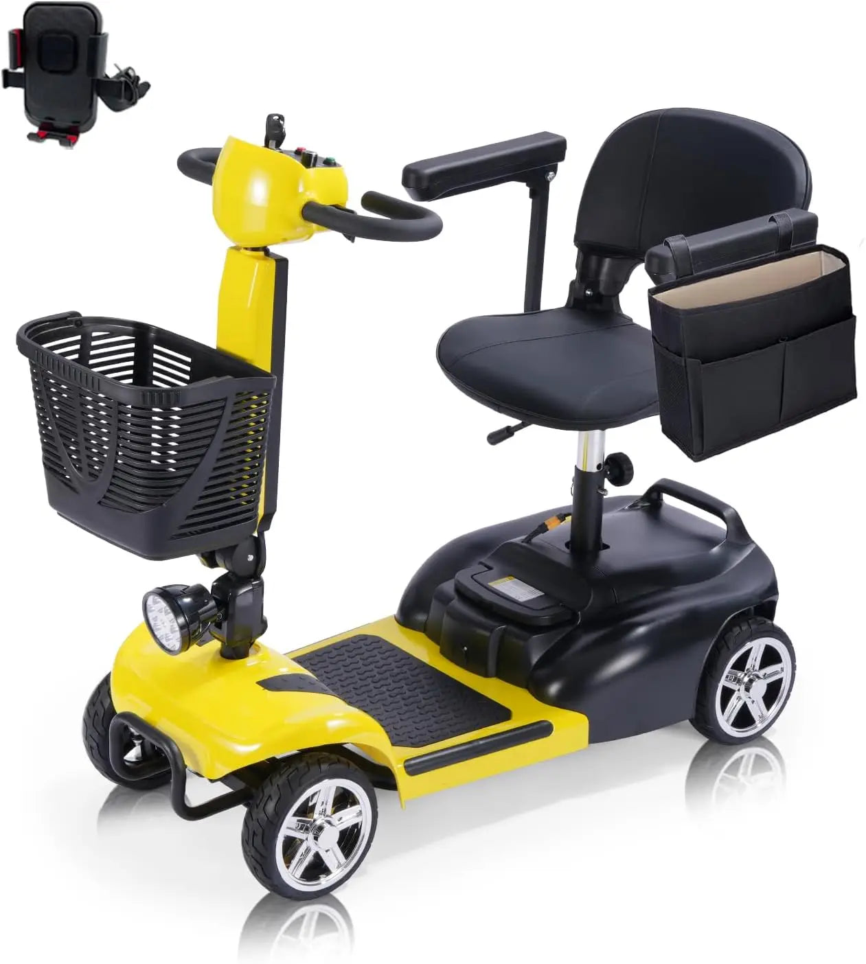 4 Wheel Mobility Scooter, Electric Scooter with Seat, Light weight Mobility Scooter