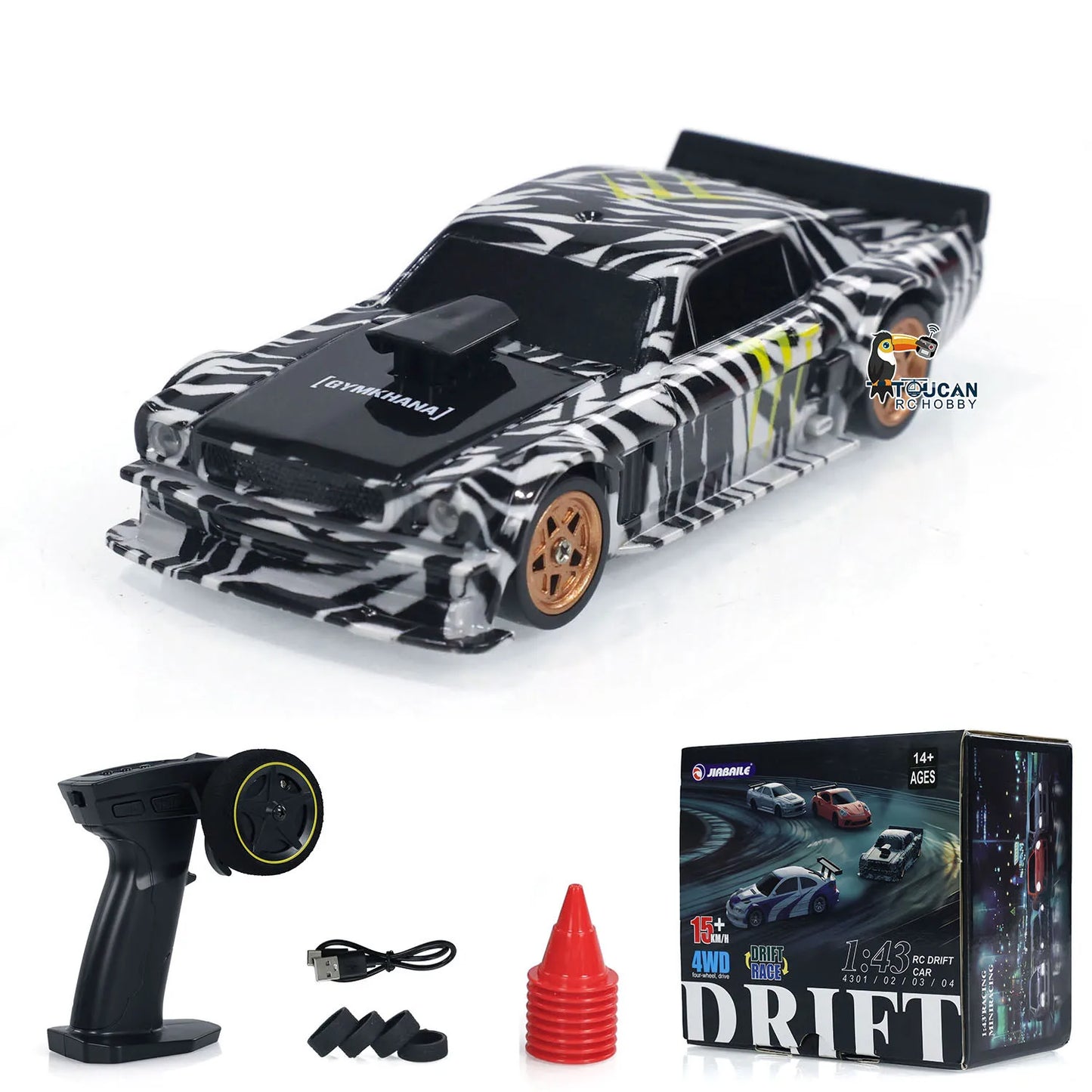 US Stock 1/43 Toys RC Speed Car 4WD RTR Four-wheel Drive Remote Control Mini Racing Drifting Car High Speed Model Gift for Boys