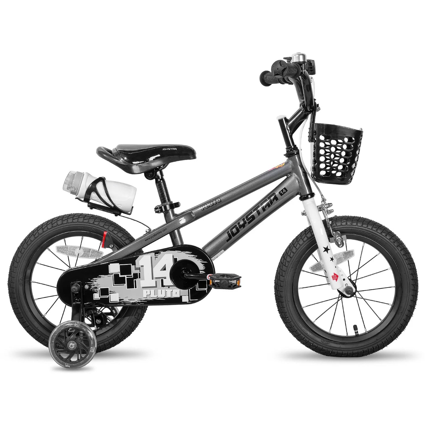 JOYSTAR 12 14 16 18 20 Inch Kids Bike with Training Wheels, Kids' Bicycle for Boys Girls Age 3-12 Years, Children Bikes, Grey
