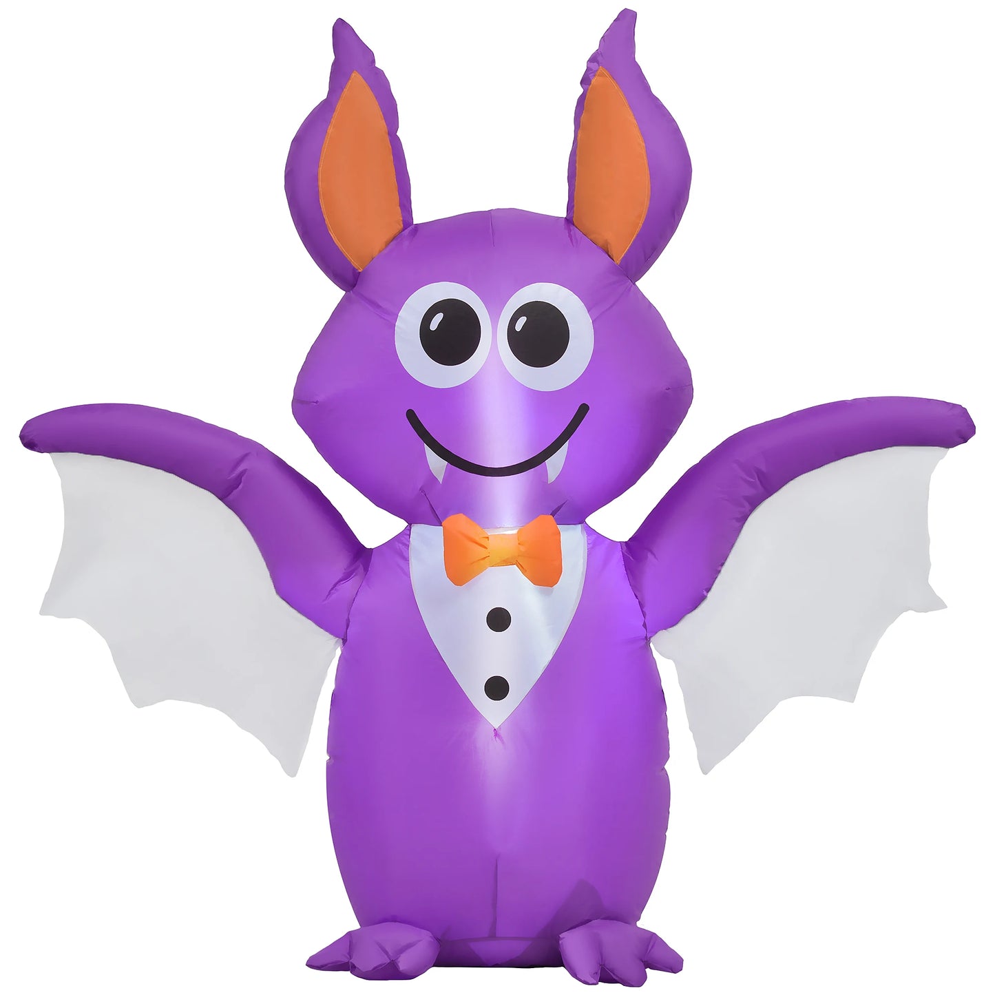 Outsunny 6ft Inflatable Halloween Bat, Blow Up Outdoor LED Yard Display, Waterproof