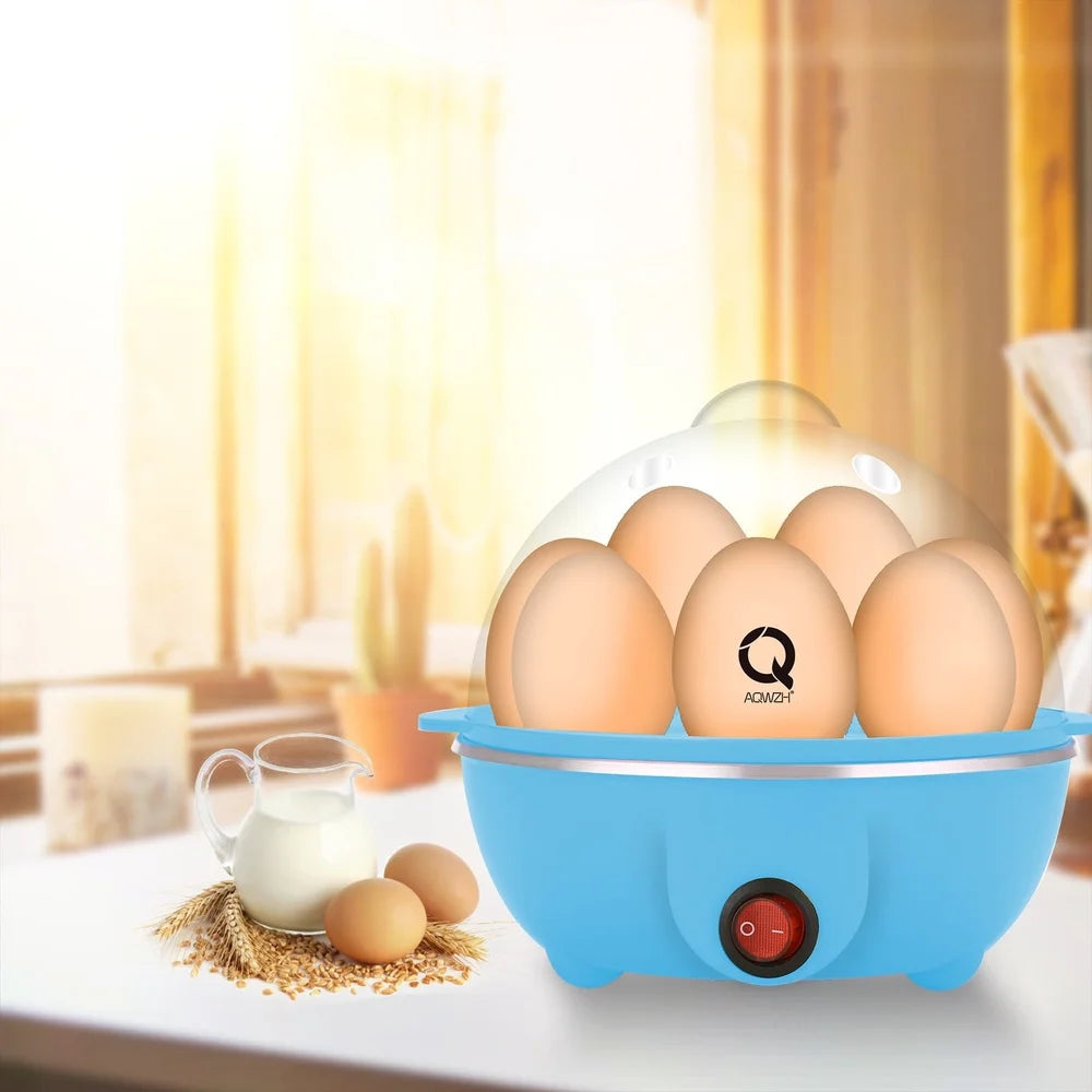 Electric Egg Cooker Hard Boiled Poached Scrambled Eggs Omelets Steamer Vegetables Seafood Dumplings 7 Eggs Capacity Timer