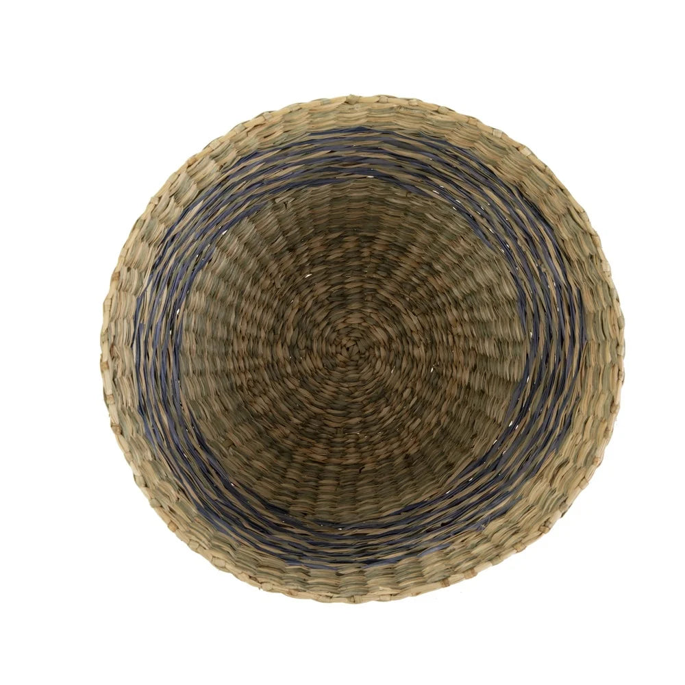 2 Pack Handwoven Seagrass Basket Tapered Design Decorative Storage Container Perfect Indoor Planter Nesting Home Organization