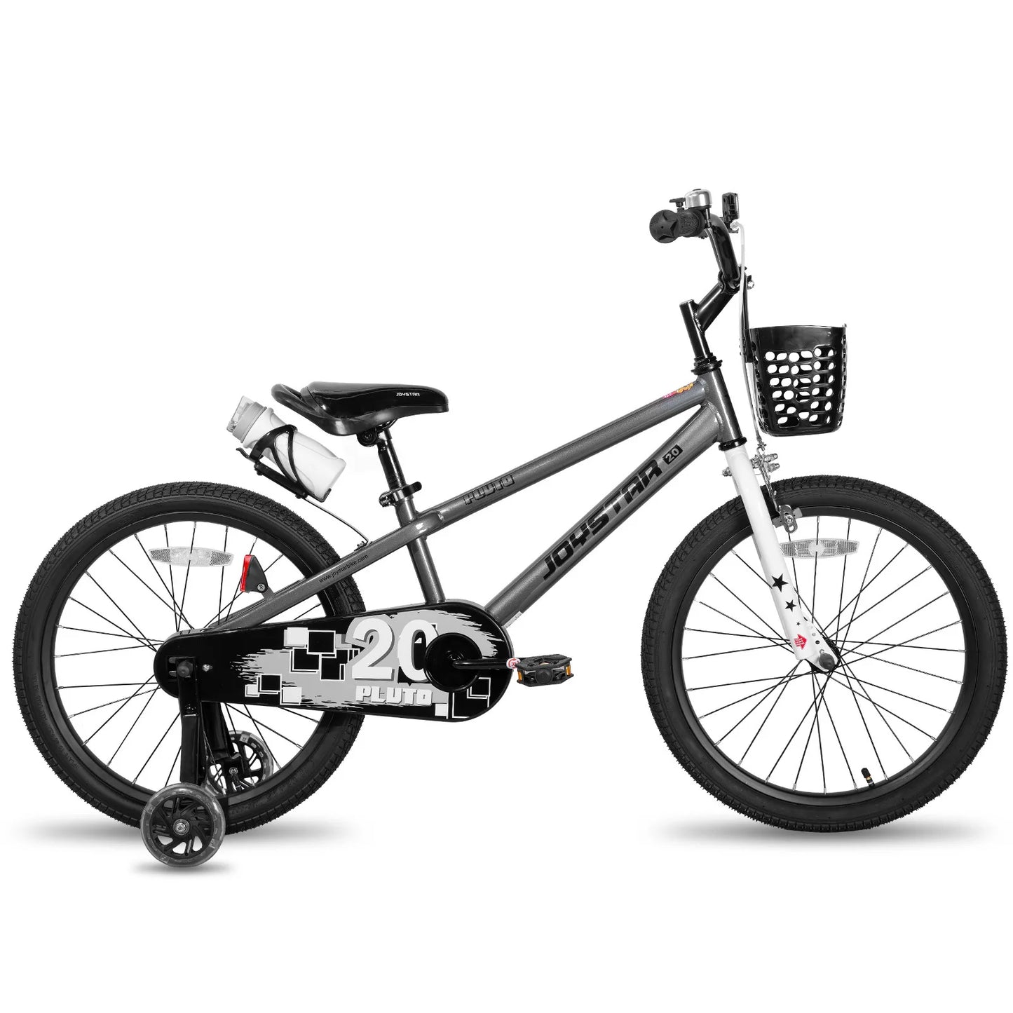 JOYSTAR 12 14 16 18 20 Inch Kids Bike with Training Wheels, Kids' Bicycle for Boys Girls Age 3-12 Years, Children Bikes, Grey