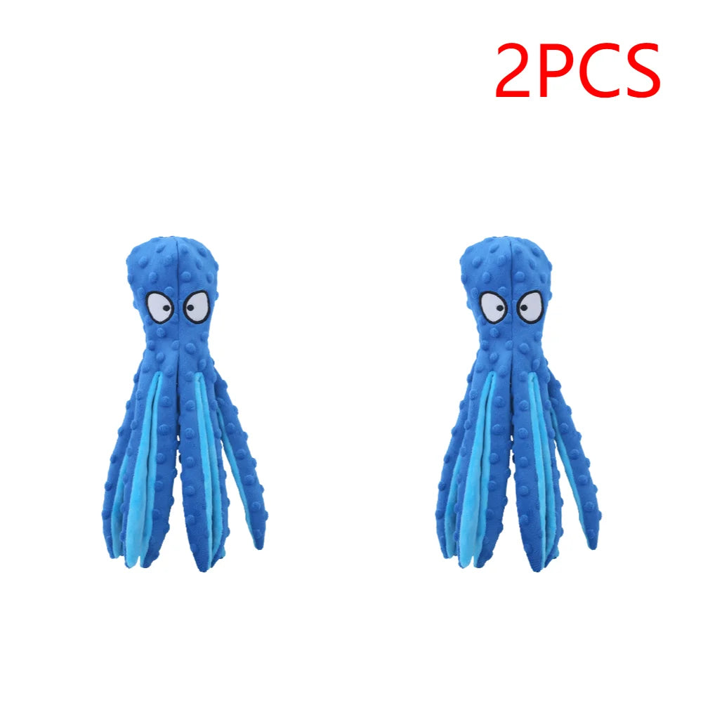1/2PCS Pet Plush Dog Toy Voice Octopus Shell Puzzle Toy Bite Resistant Interactive Pet Dog Teeth Cleaning Chew Toy Pet Supplies
