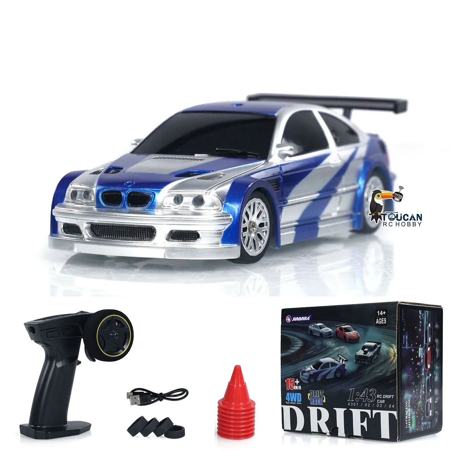 US Stock 1/43 Toys RC Speed Car 4WD RTR Four-wheel Drive Remote Control Mini Racing Drifting Car High Speed Model Gift for Boys