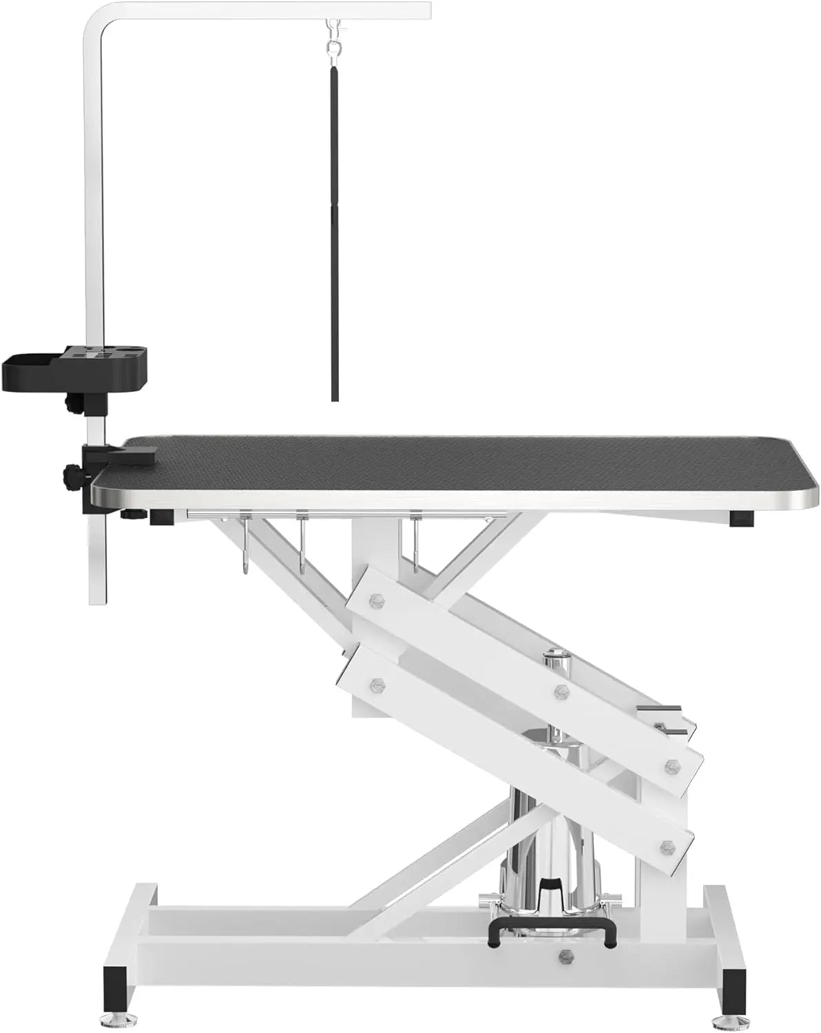 Hydraulic Pet Grooming Table w/Anti-Static Table Top,Heav Duty Z-Lift Dog Grooming Table/21-36 w/Armrests/Leash Covers/, 330LBS