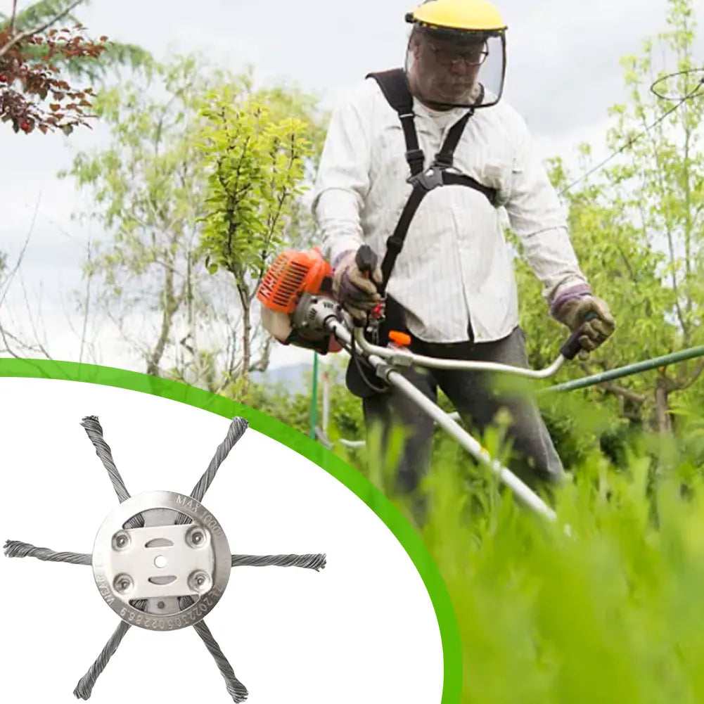 Grass Trimmer Head Universal Wire Trimmer Head Replacement Metal Weed Eater Blade for Cordless String Trimmer